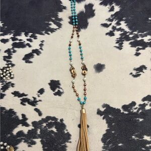Bohemian Beaded Necklace with Tassel